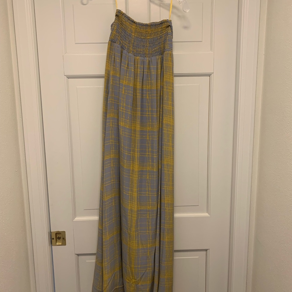 Anthropologie Maple Silk Quilter Sweetheart Neckline Maxi Dress. Size 2 - Picture 5 of 11